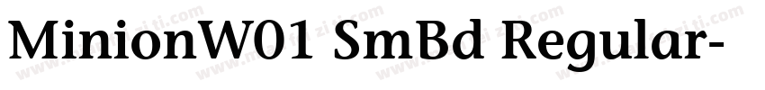 MinionW01 SmBd Regular字体转换